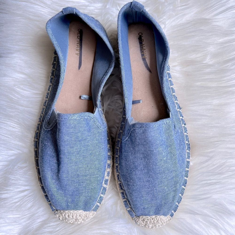 Old Navy chambray espadrilles slip on